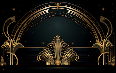 Luxury background with golden ornament and place for your text.の素材