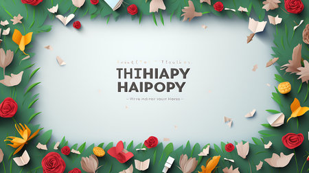 Beautiful spring teacher frame background with daffodils and butterflies.の素材