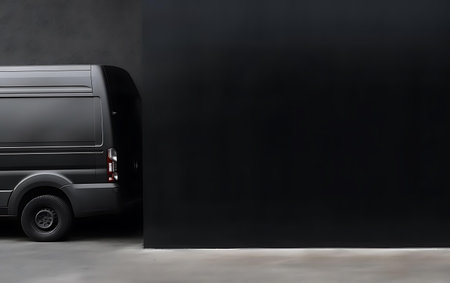 Food truck mock up isolated background.の素材