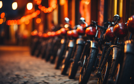 Modern powerful sports motorcycle dark background.の素材