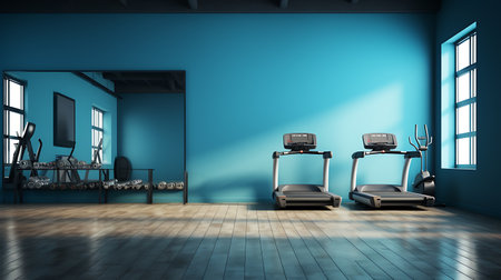 Workout Fitness equipments background with copy space for textの素材
