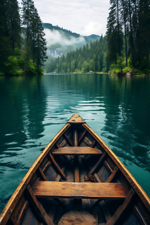 Boat on lake Bled beautiful summer landscape.の素材