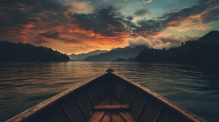 Boat on lake Bled beautiful summer landscape.の素材