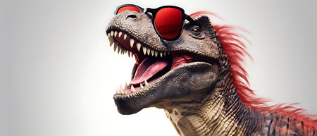 dinosaur on white background. 3d render of dinosaur on white backgroundの素材
