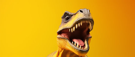 dinosaur on white background. 3d render of dinosaur on white backgroundの素材