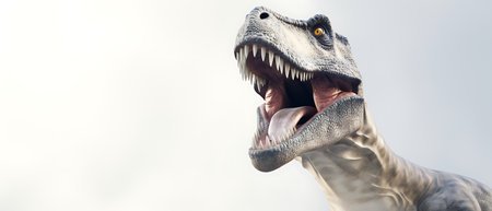 dinosaur on white background. 3d render of dinosaur on white backgroundの素材