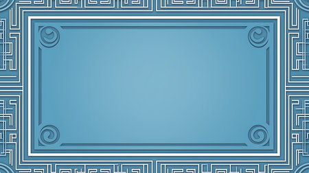Greek Ornamental border frame. Elegant greece element for designの素材