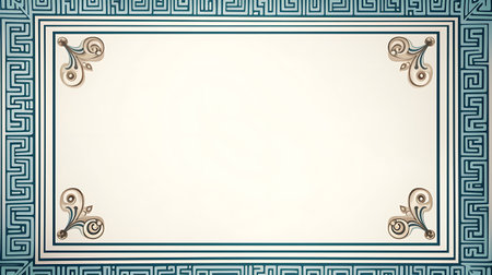 Greek Ornamental border frame. Elegant greece element for designの素材