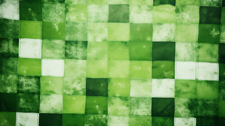 abstract green background with squares in grunge style, computer generated imagesの素材