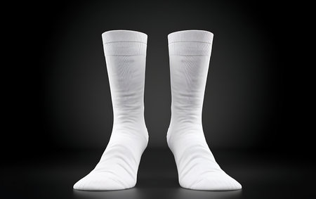 3d render of a pair of white women's boots on a black backgroundの素材