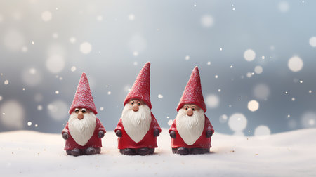 santa claus with snow background, christmas and new year conceptの素材