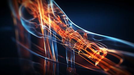 3D illustration of abstract fractal, digital artwork for creative graphic designの素材