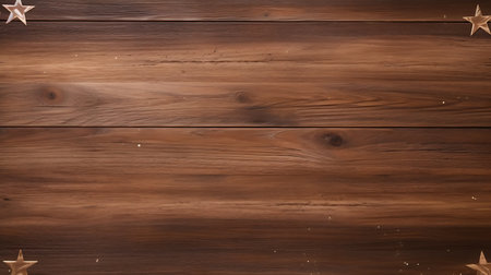 Wooden background with stars and space for your text or image.の素材