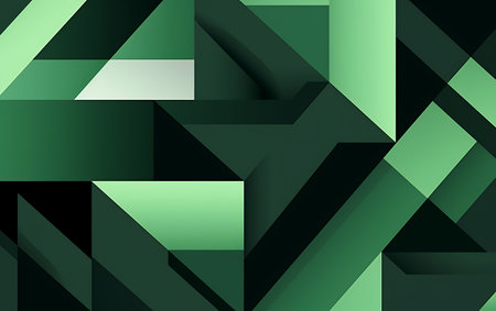 Abstract geometric background with green triangles. Vector illustration for your design.の素材