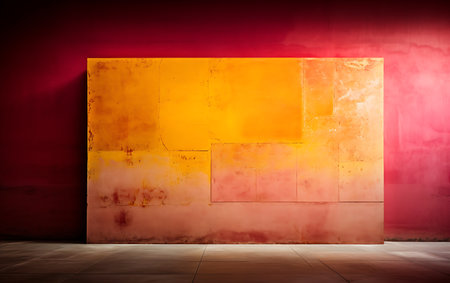 abstract red wall background with space for your text or image.の素材