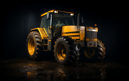 Fast racing Tractor drivingの素材