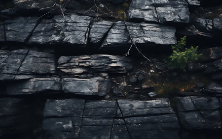 stone wall in the forest, photo as a background, digital imageの素材