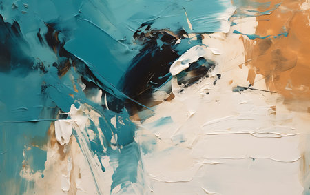 abstract oil painting on canvas texture with blue and beige colorsの素材