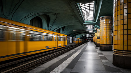 Subway station in Hamburg, Germany. View from the underground station.の素材