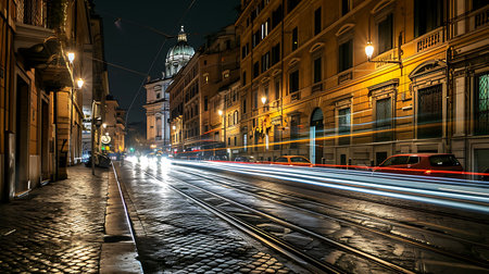 Red train in the subway station Europe.の素材