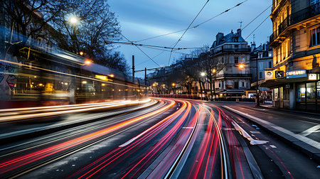 Red train in the subway station Europe.の素材