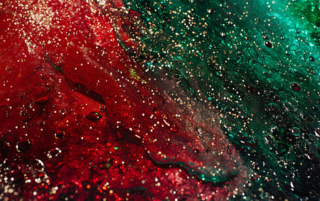 Multicolored abstract background from water drops. Close-up.の素材