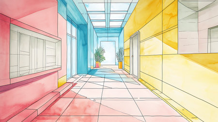 sketch design of interior, interior sketch, 3d renderingの素材