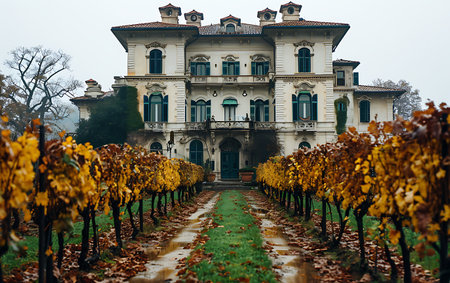 Autumn in Pavia, Pavia, Lombardy, Italyの素材