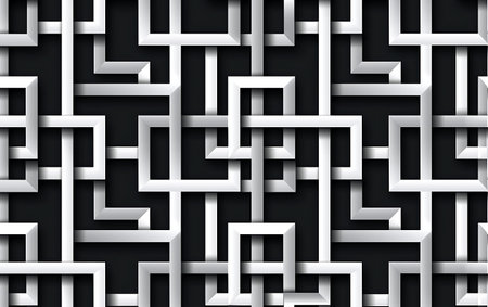 Abstract 3d white and black geometric background. Vector illustration for your designの素材