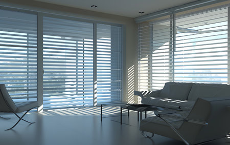 modern bright interiors apartment 3D rendering illustration of computer generated imageの素材