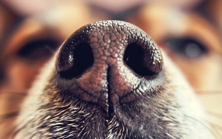 Dog's nose close-up. Selective focus. Shallow depth of fieldの素材