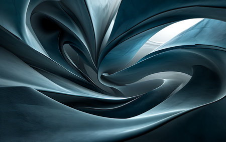 Abstract blue background. 3d rendering, 3d illustration. Computer digital drawing.の素材