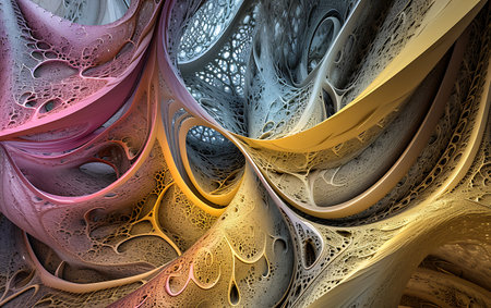 abstract fractal background a computer-generated 2D illustration, textureの素材