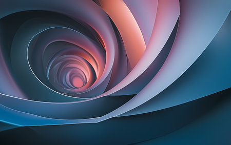 abstract background with blue and purple curved lines. 3d renderの素材