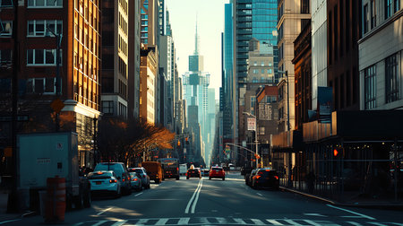 View of Manhattan street.の素材