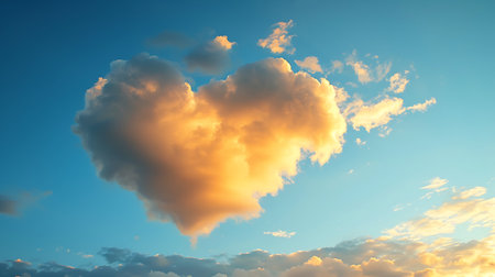 Cloudscape, Colored Clouds at Sunset near the Ocean, Backgroundsの素材