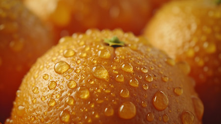 Tangerines with water drops close-up. Shallow DOFの素材