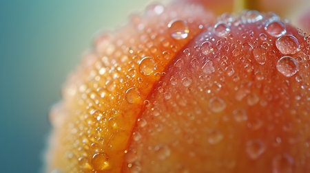 Macro shot of water drops on petals of tulip.の素材