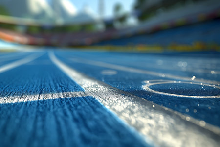Athletics Track and Field Background. 3D Renderingの素材