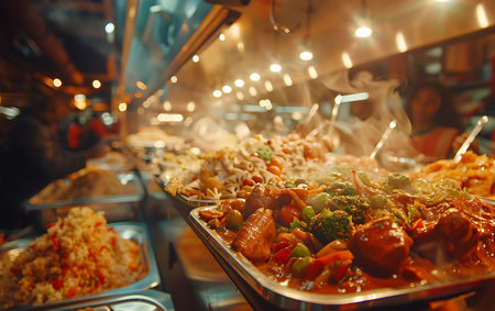 Street food stall in Bangkok, Thailand. Shallow depth of field.の素材