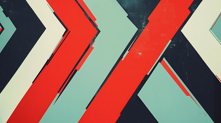 abstract red and blue background with diagonal stripes - vintage retro styleの素材