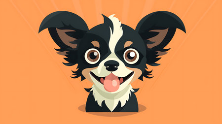 Cute chihuahua dog. Vector illustration in cartoon styleの素材
