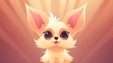 Cute cartoon chihuahua dog with sunglasses. Vector illustrationの素材