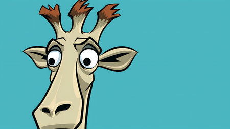 giraffe cartoon expression background in vector format very easy to editの素材