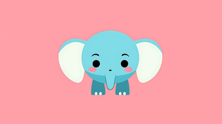 cute elephant cartoon character vector illustration design. eps10 formatの素材