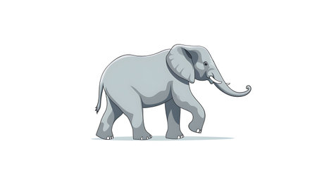 Vector illustration of an elephant on a white background. Vector illustration.の素材