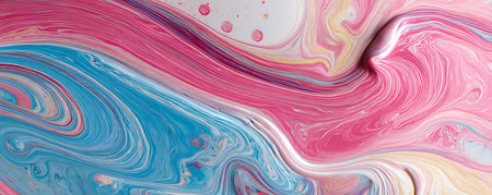 Marbled blue and pink abstract background. Liquid marble ink pattern.の素材