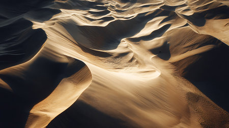 Sand dunes in the Sahara desert, Morocco. Sunset light.の素材