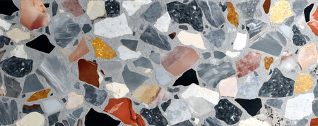 Terrazzo floor texture background. Venetian terrazzo floor texture background.の素材