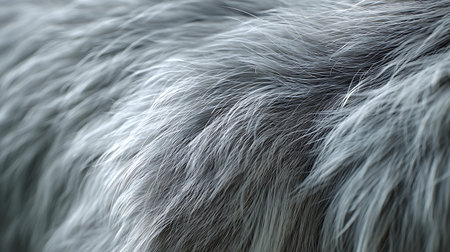 Close up of gray dog fur texture for background. Shallow depth of fieldの素材
